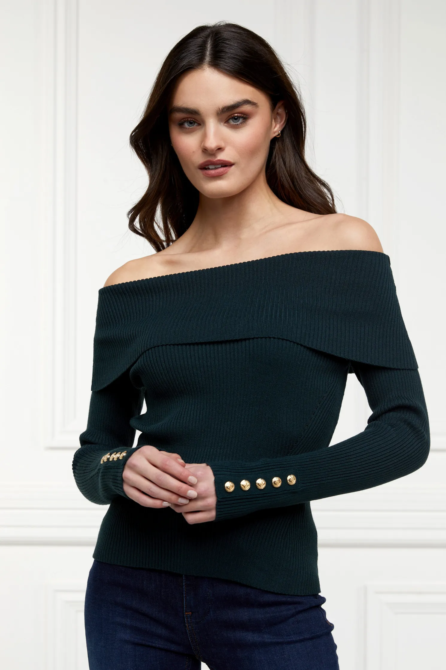 Bardot Knit (Deep Emerald)