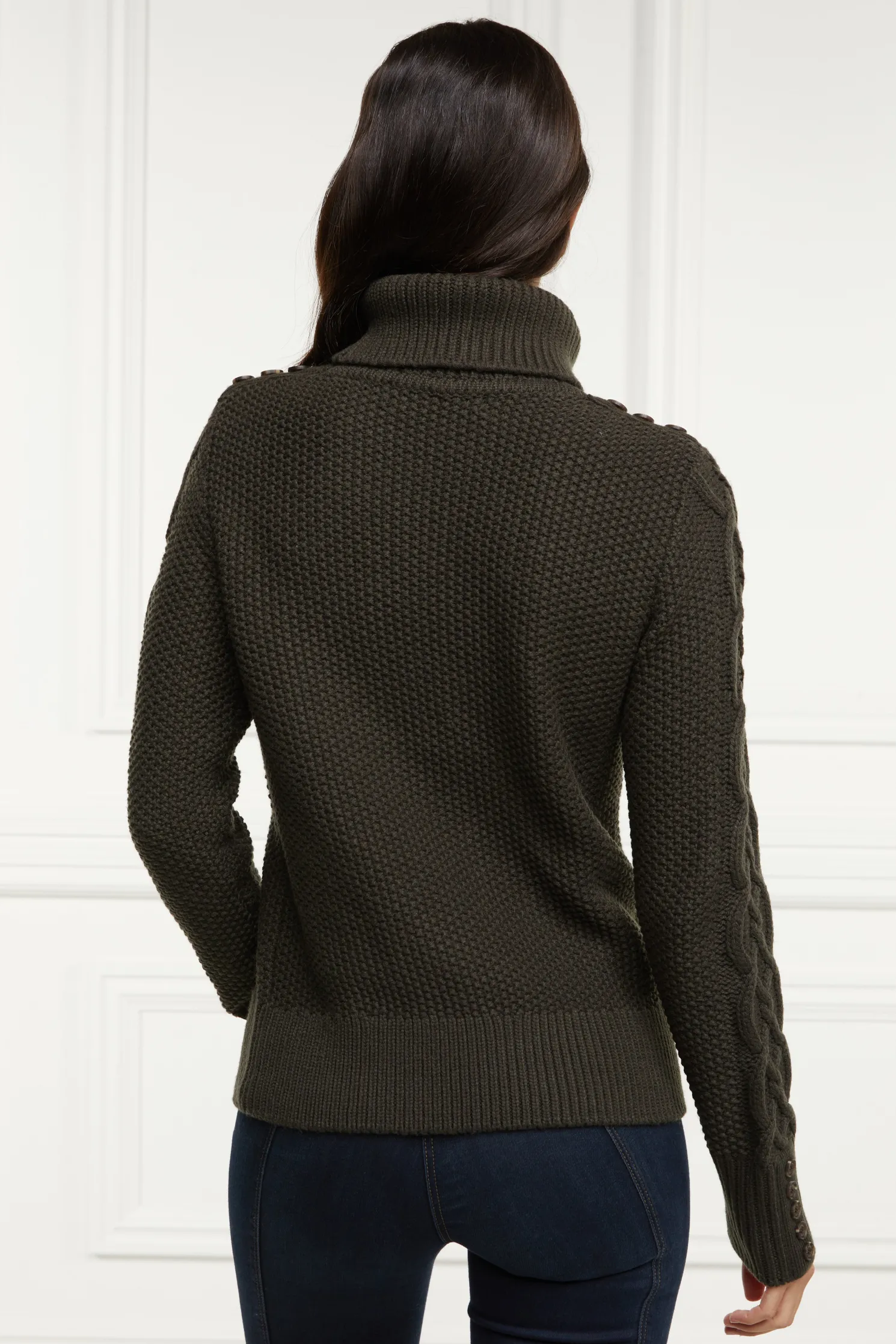 Cortina Roll Neck Knit (Fern Green)