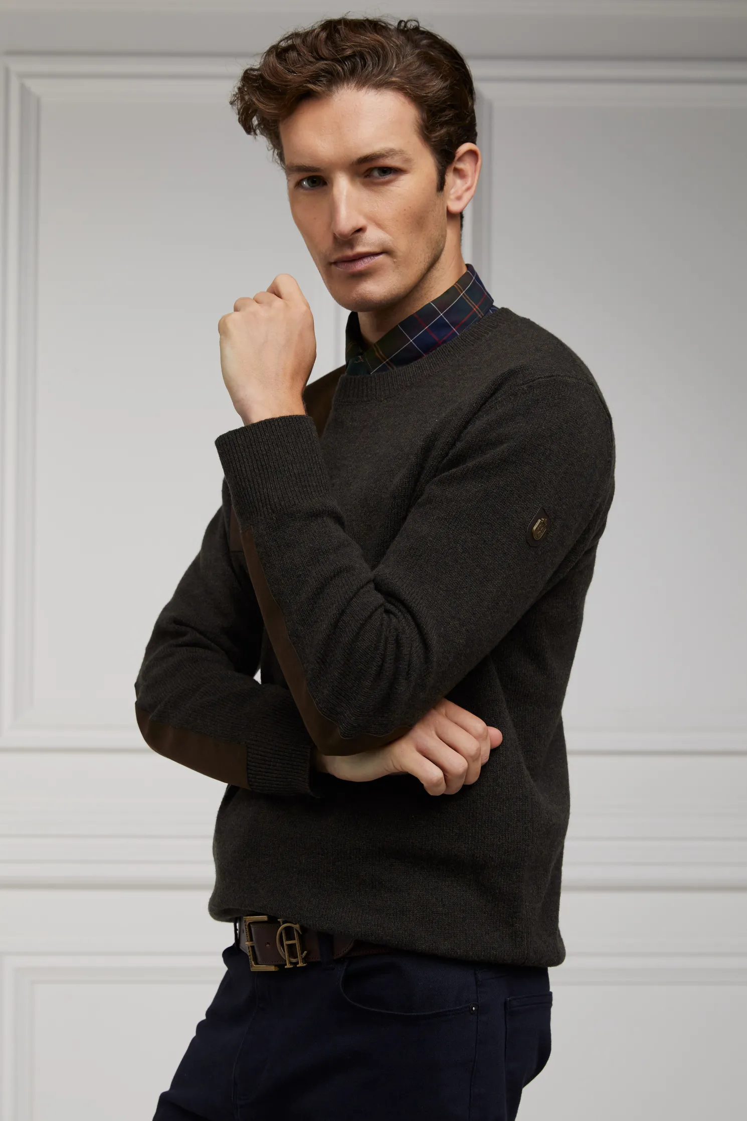 Country Crew Neck Knit (Moss)