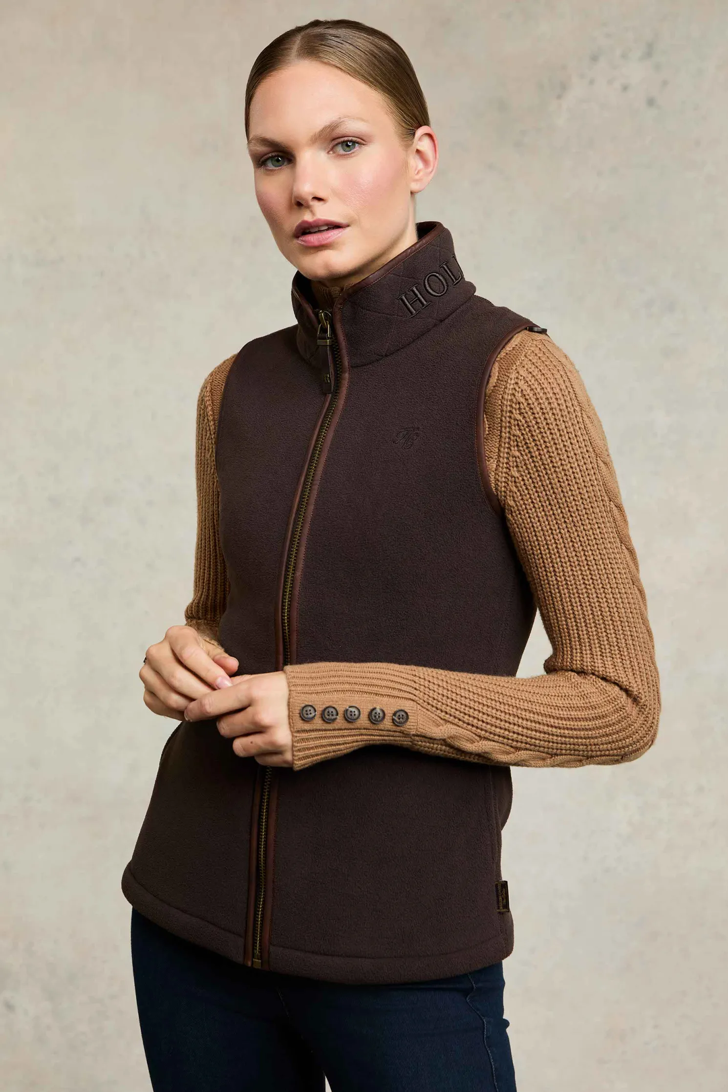 Country Fleece Gilet (Chocolate)