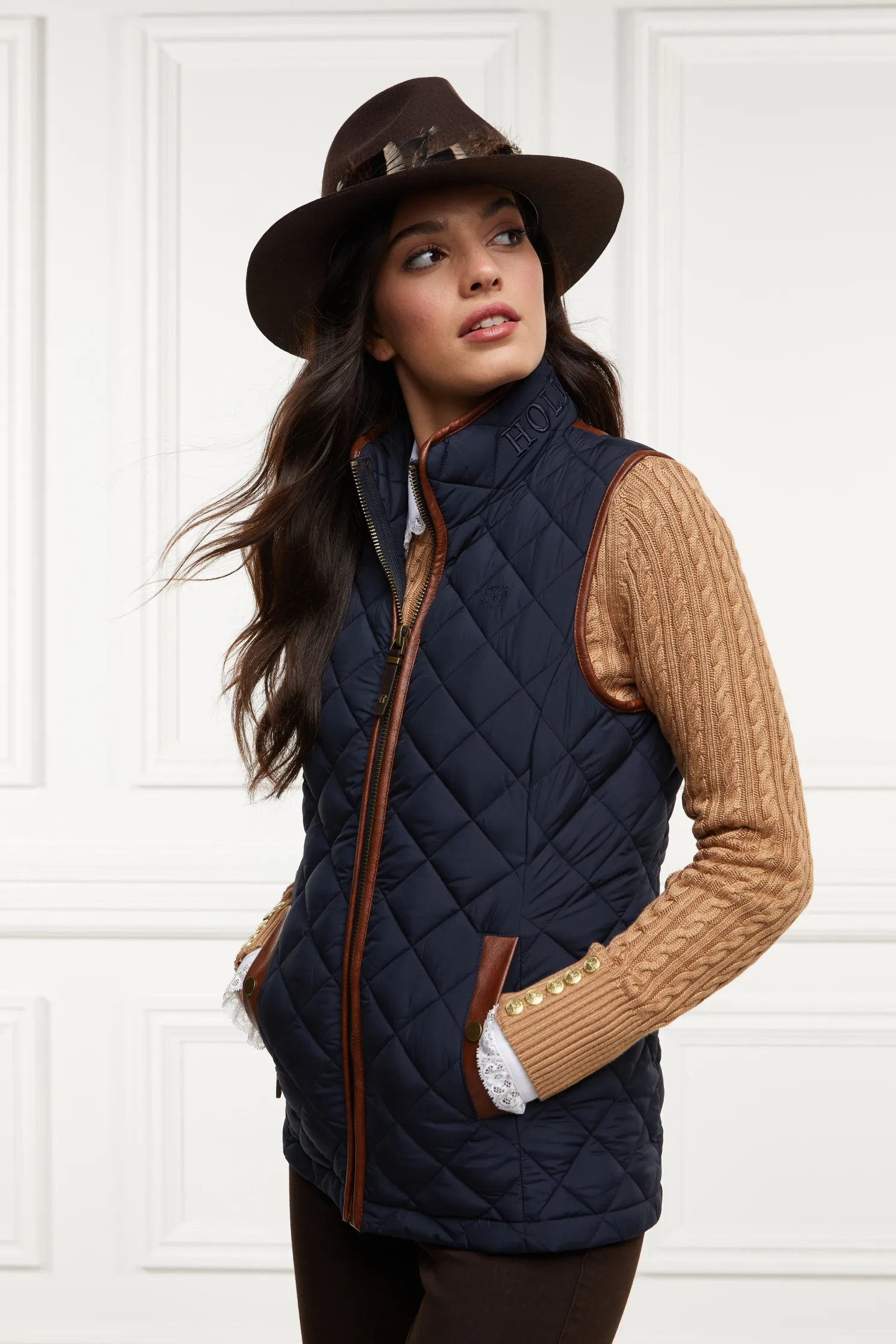 Country Quilted Gilet (Ink Navy)