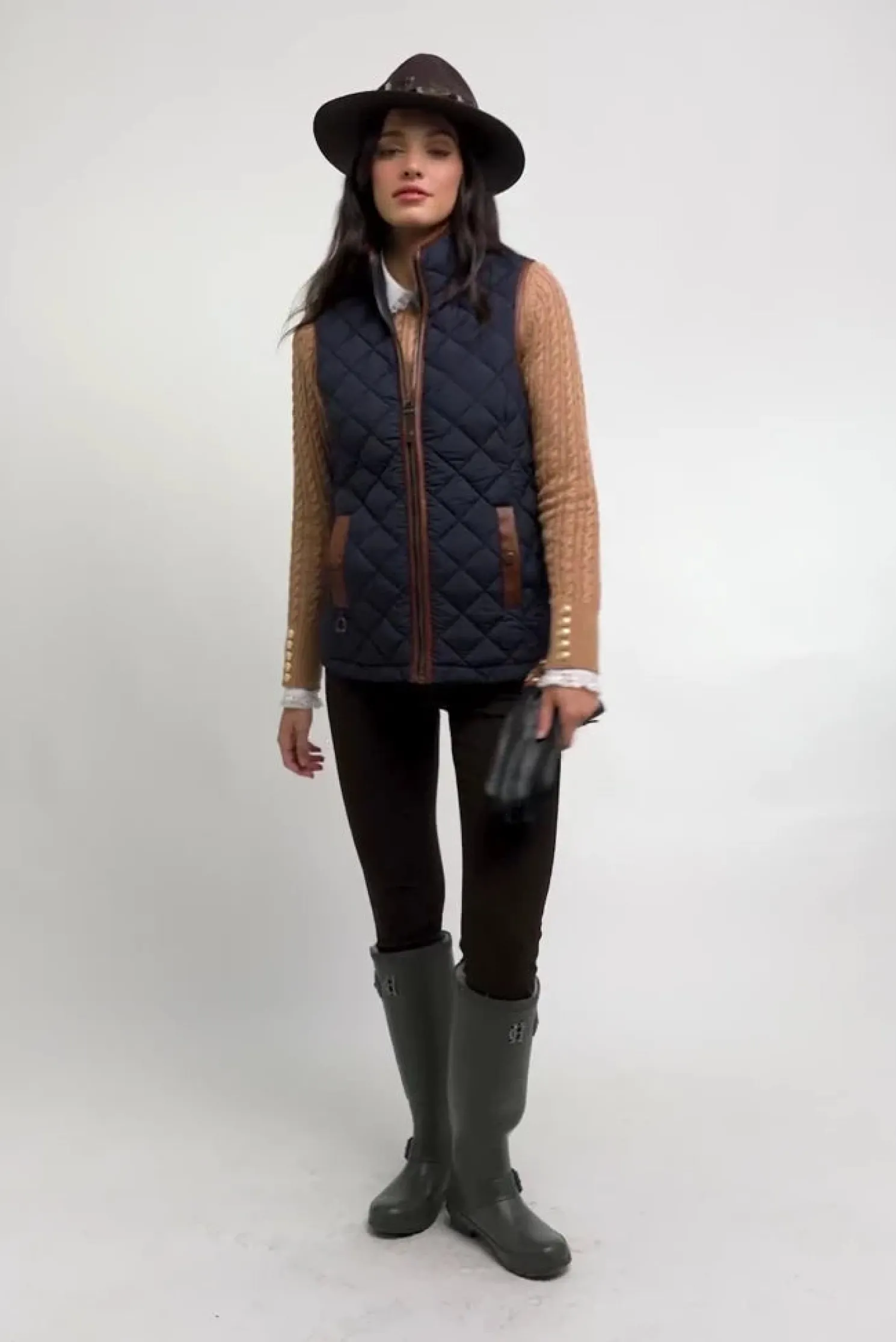 Country Quilted Gilet (Ink Navy)