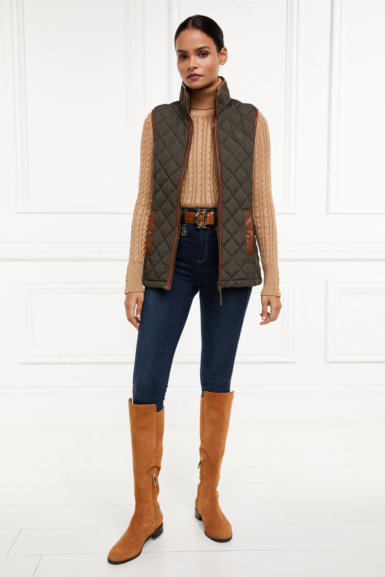 Country Quilted Gilet (Heritage Khaki)