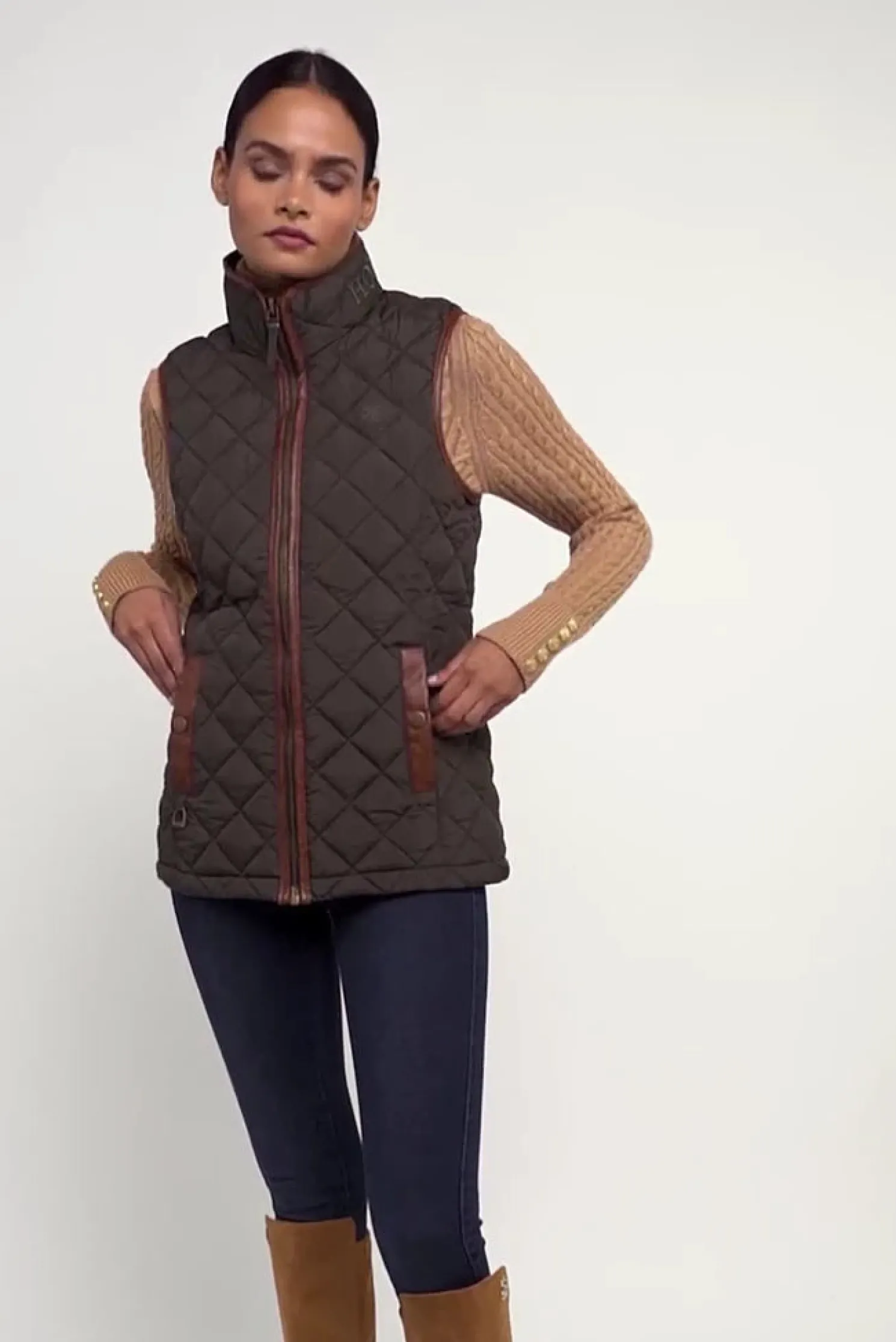 Country Quilted Gilet (Heritage Khaki)