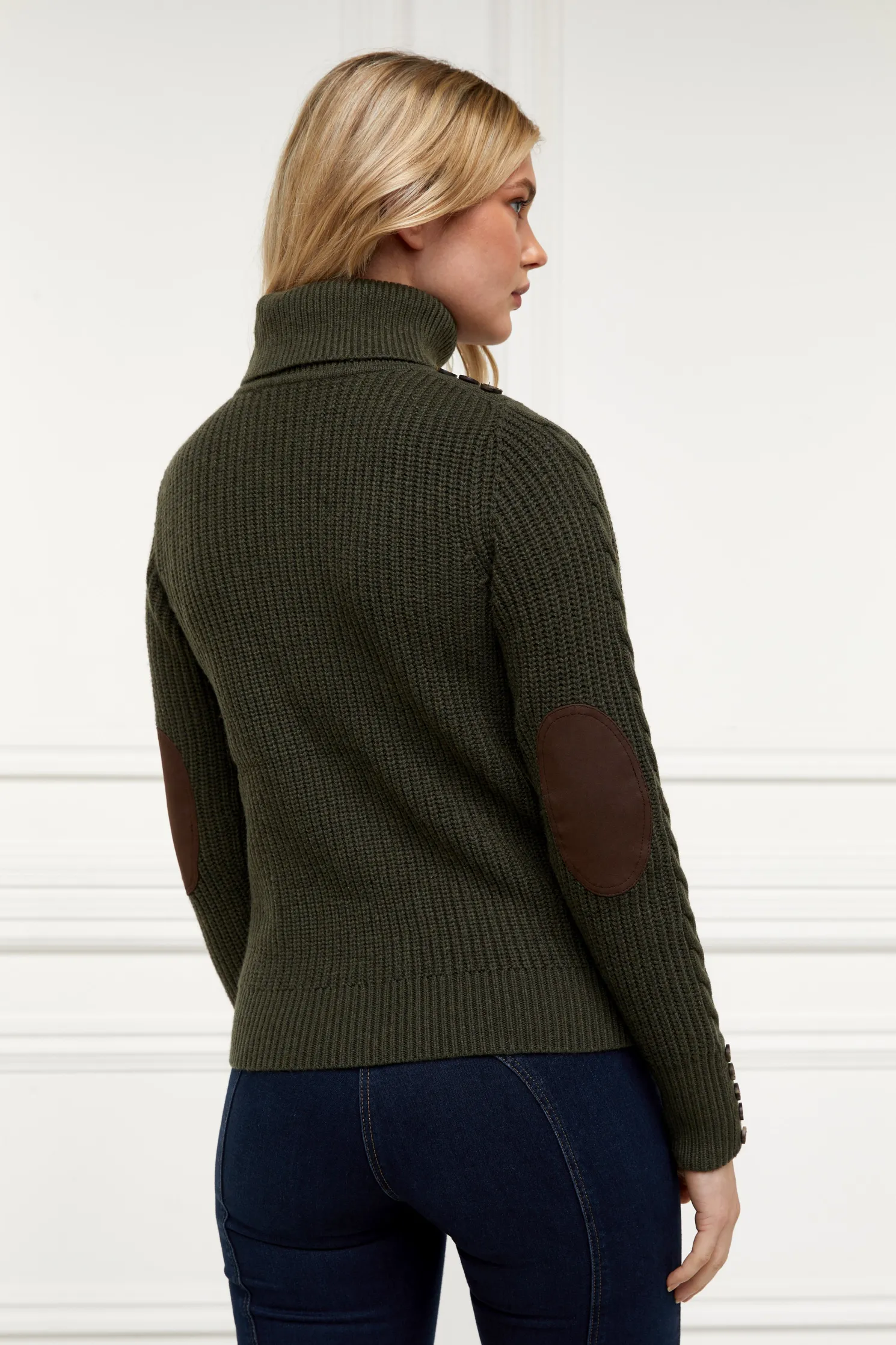 Country Roll Neck Knit (Forest Green)