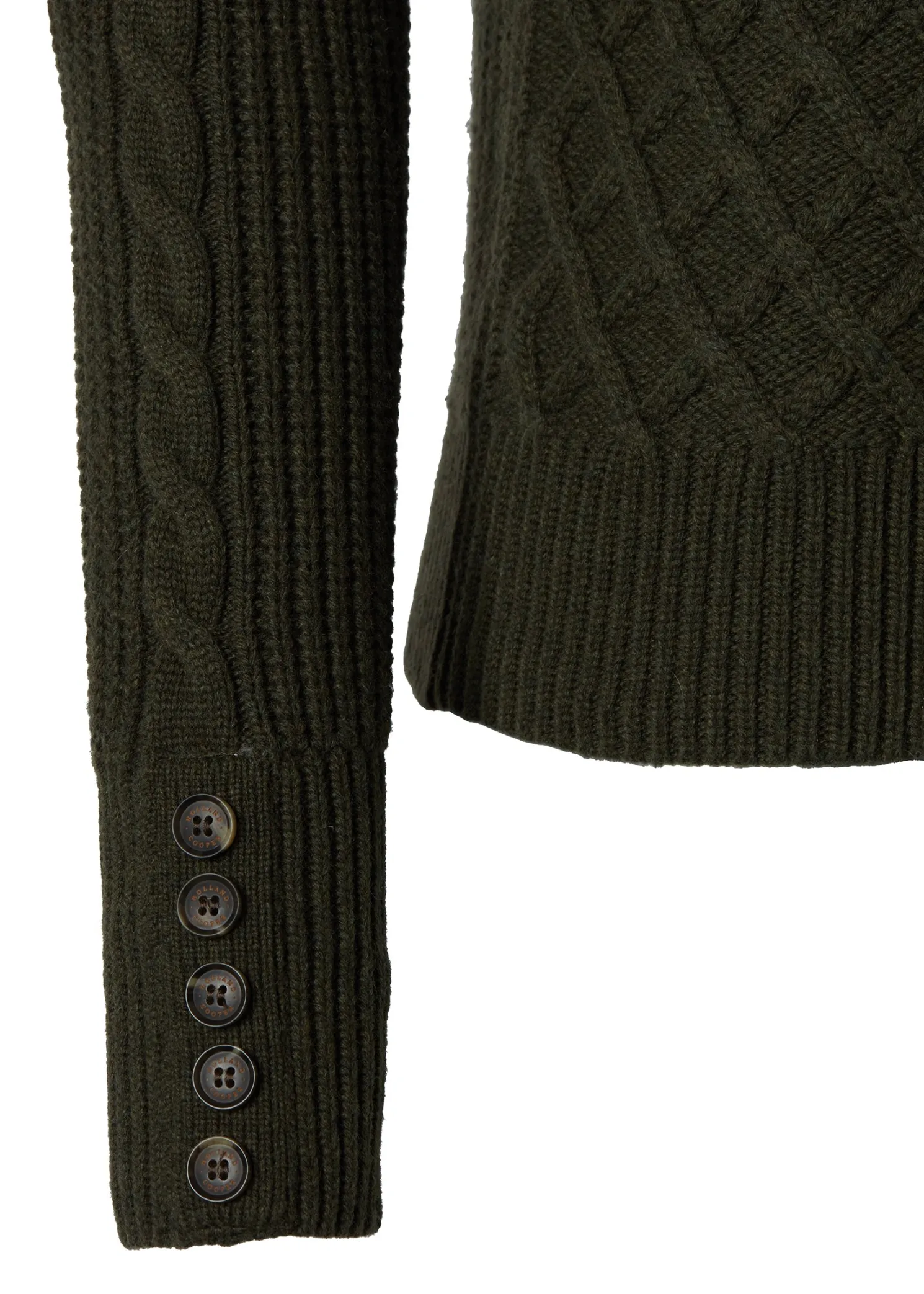Country Roll Neck Knit (Forest Green)