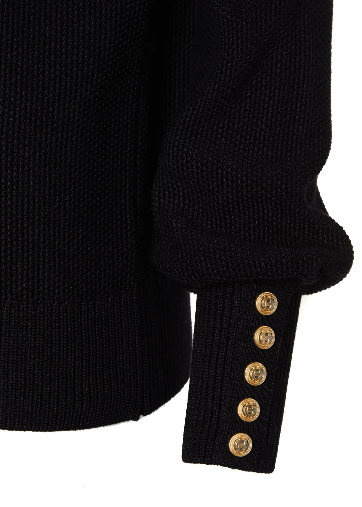 Daisy Roll Neck Knit (Black)