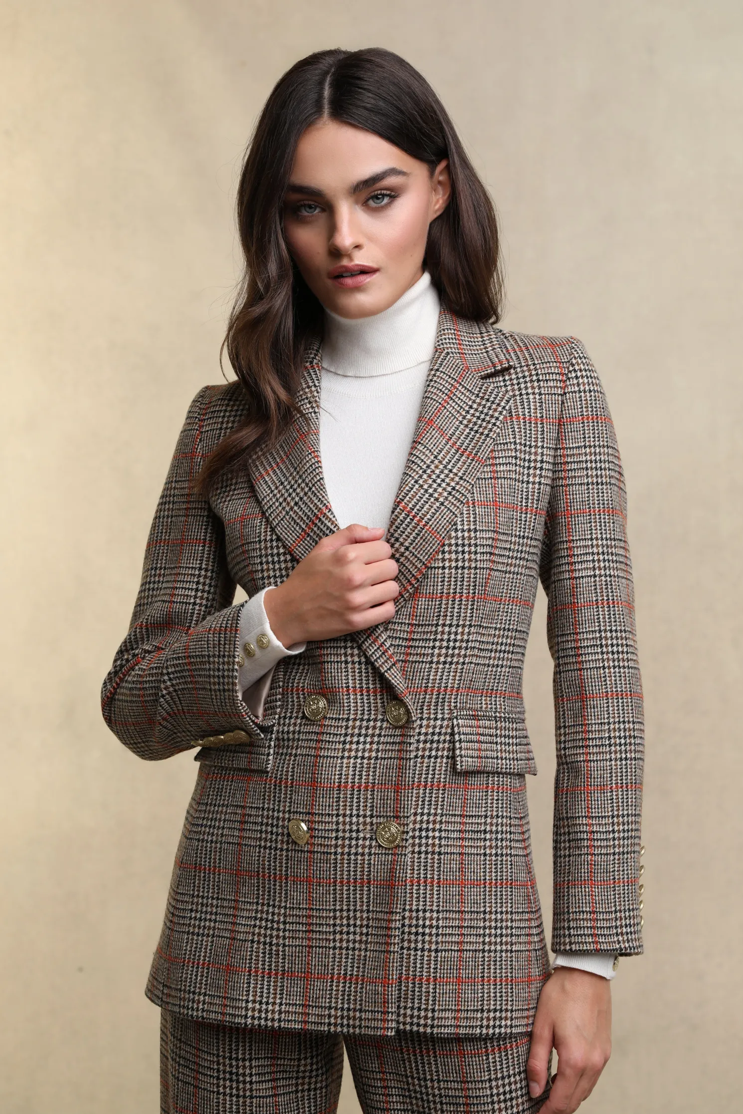 Double Breasted Blazer (Orange Windsor)