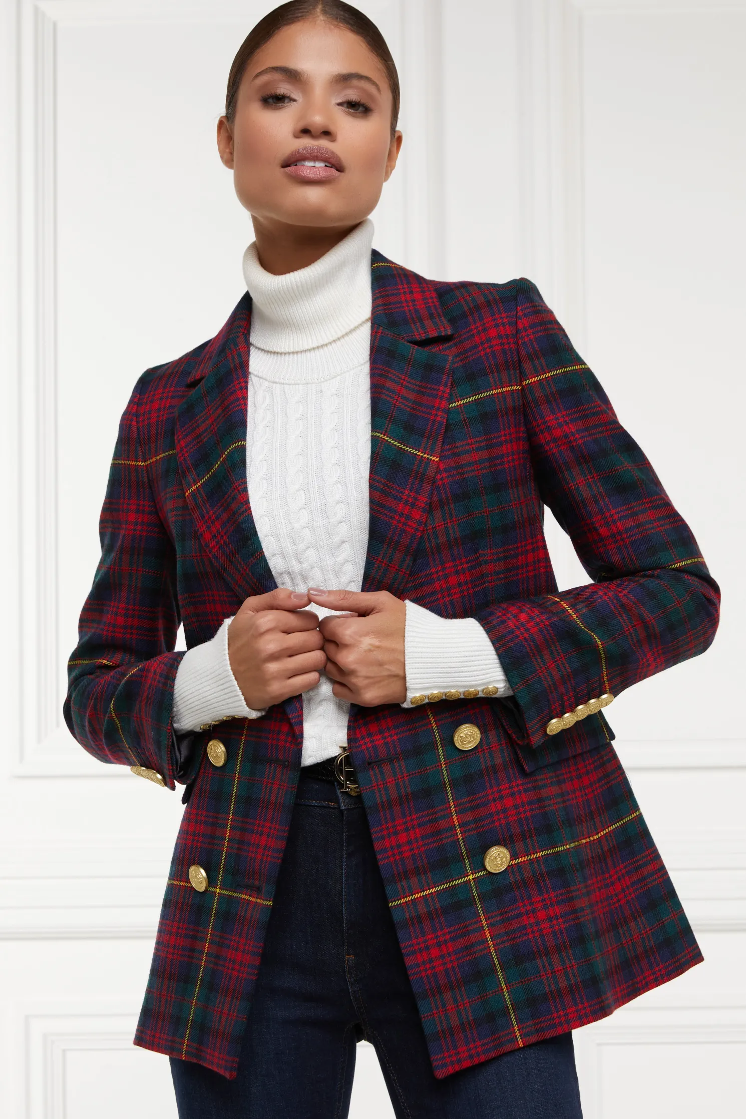 Double Breasted Blazer (Logan Tartan)