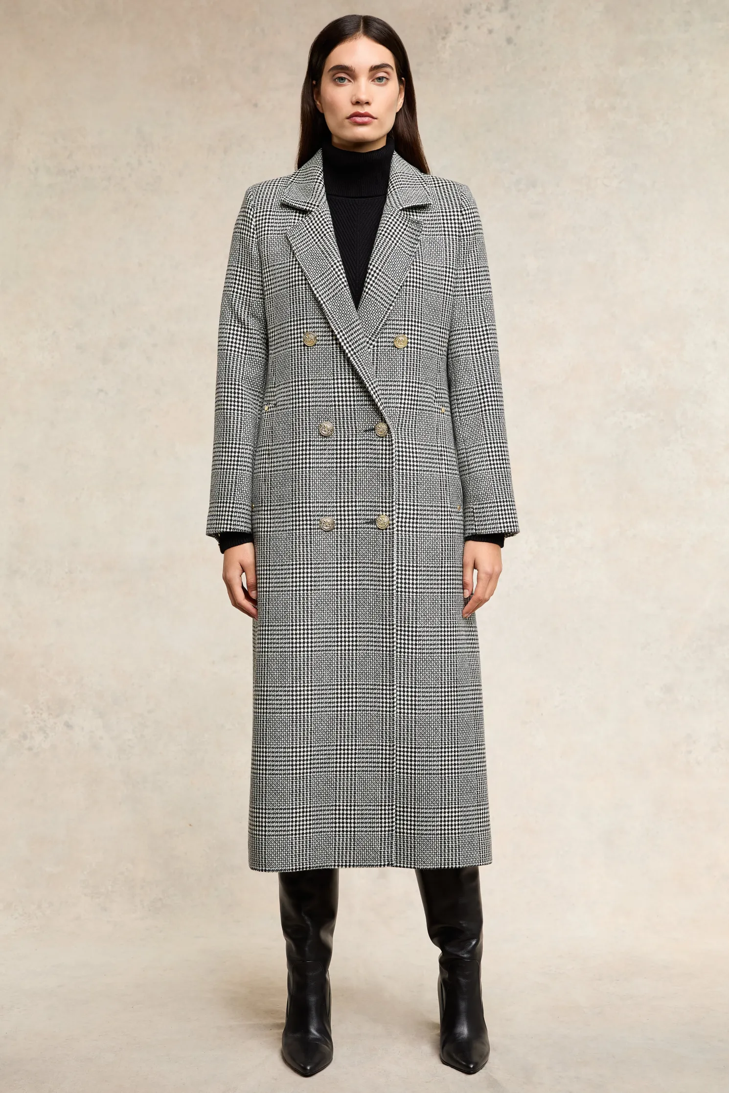 Double Breasted Coat (Prince of Wales Mono)