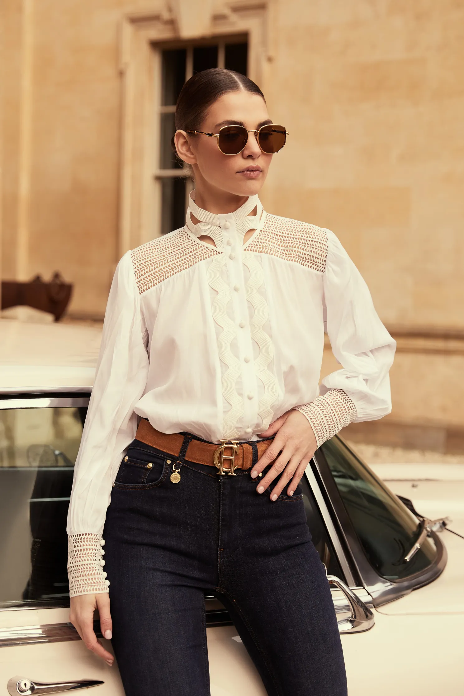 Featherton Lace Shirt (White)