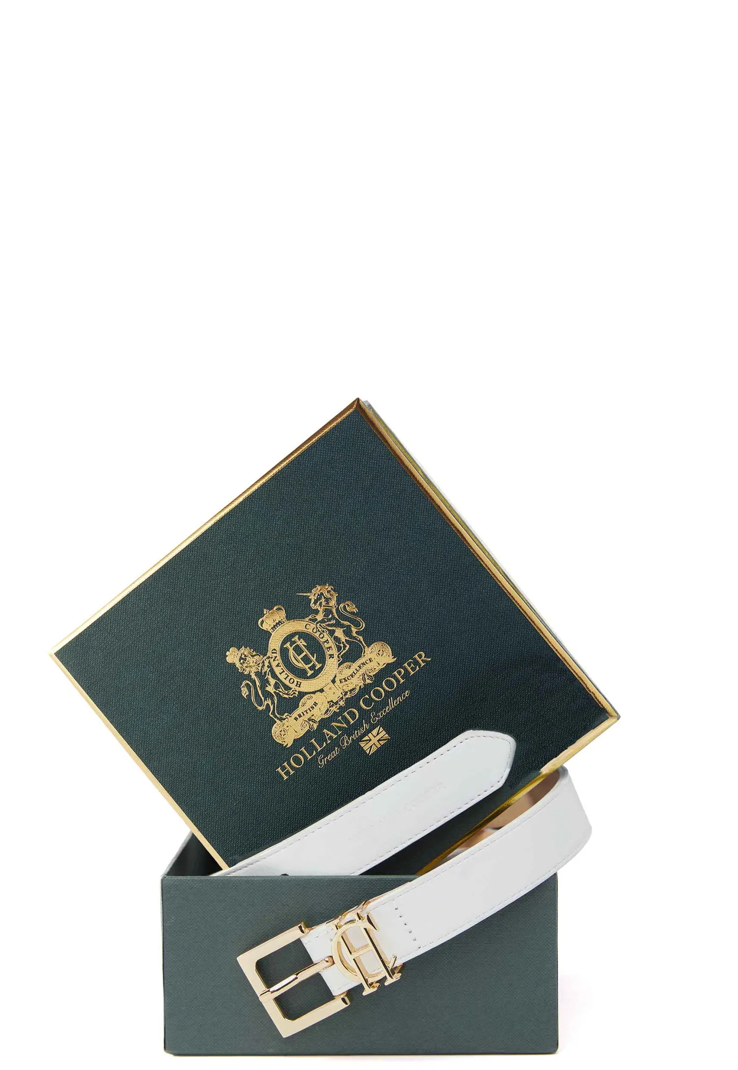 HC Slim Logo Belt (White)