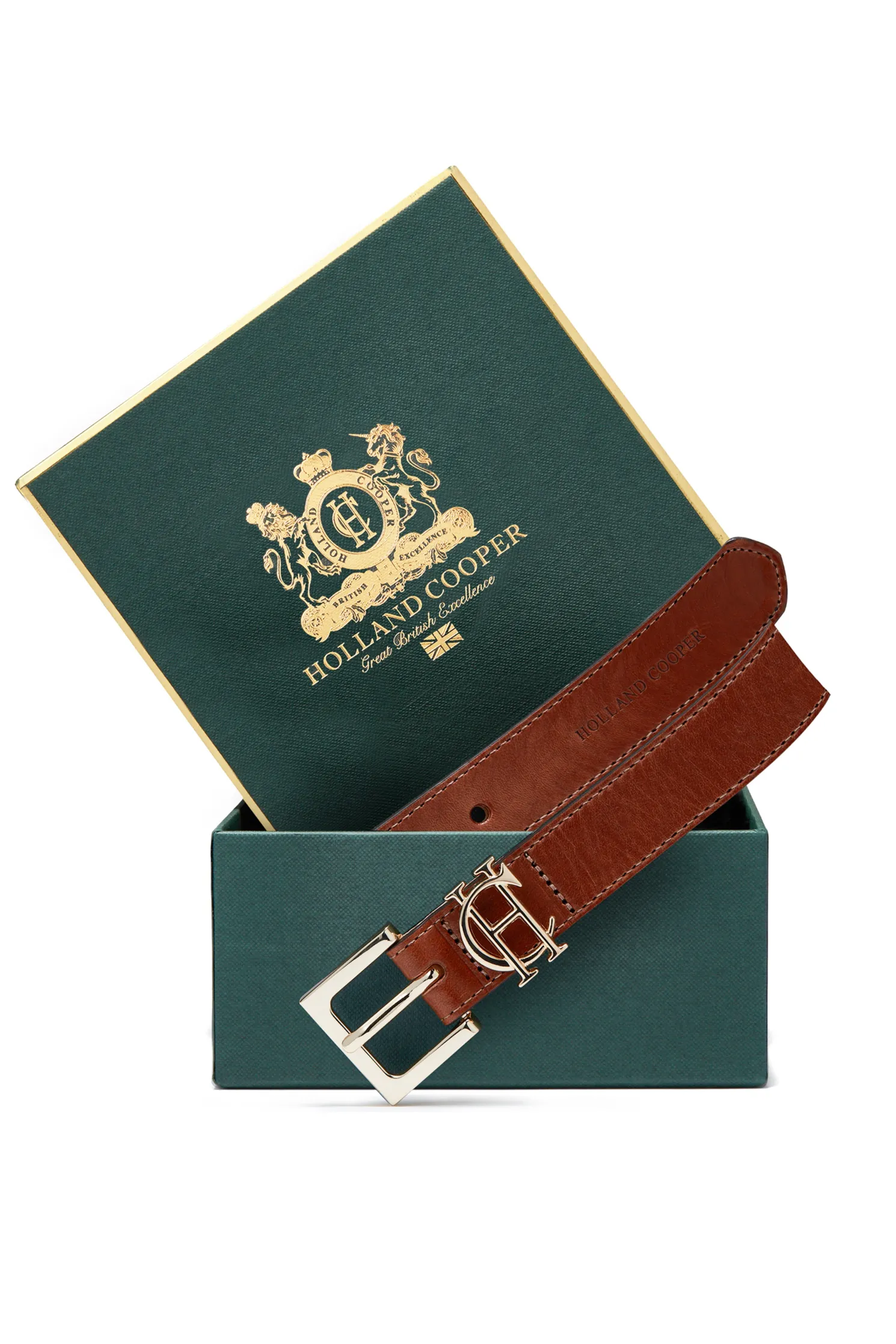 HC Slim Logo Belt (Tan)