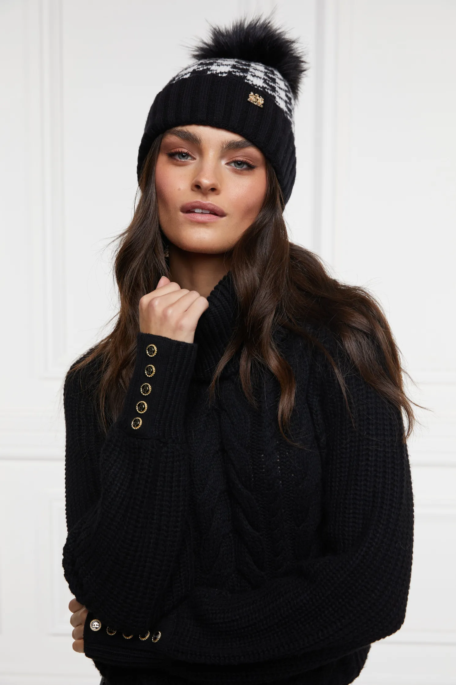 Heritage Bobble Hat (Houndstooth)