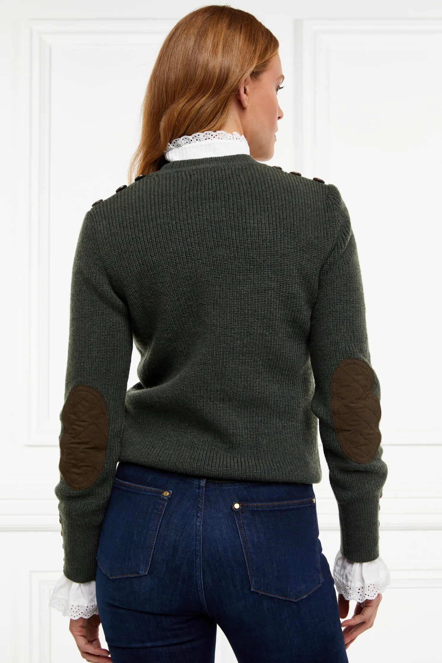 Heritage Crew Neck Knit (Forest Marl)