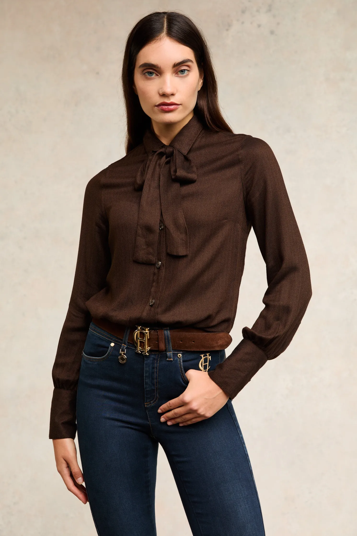 Heritage Shirt (Tobacco Herringbone)