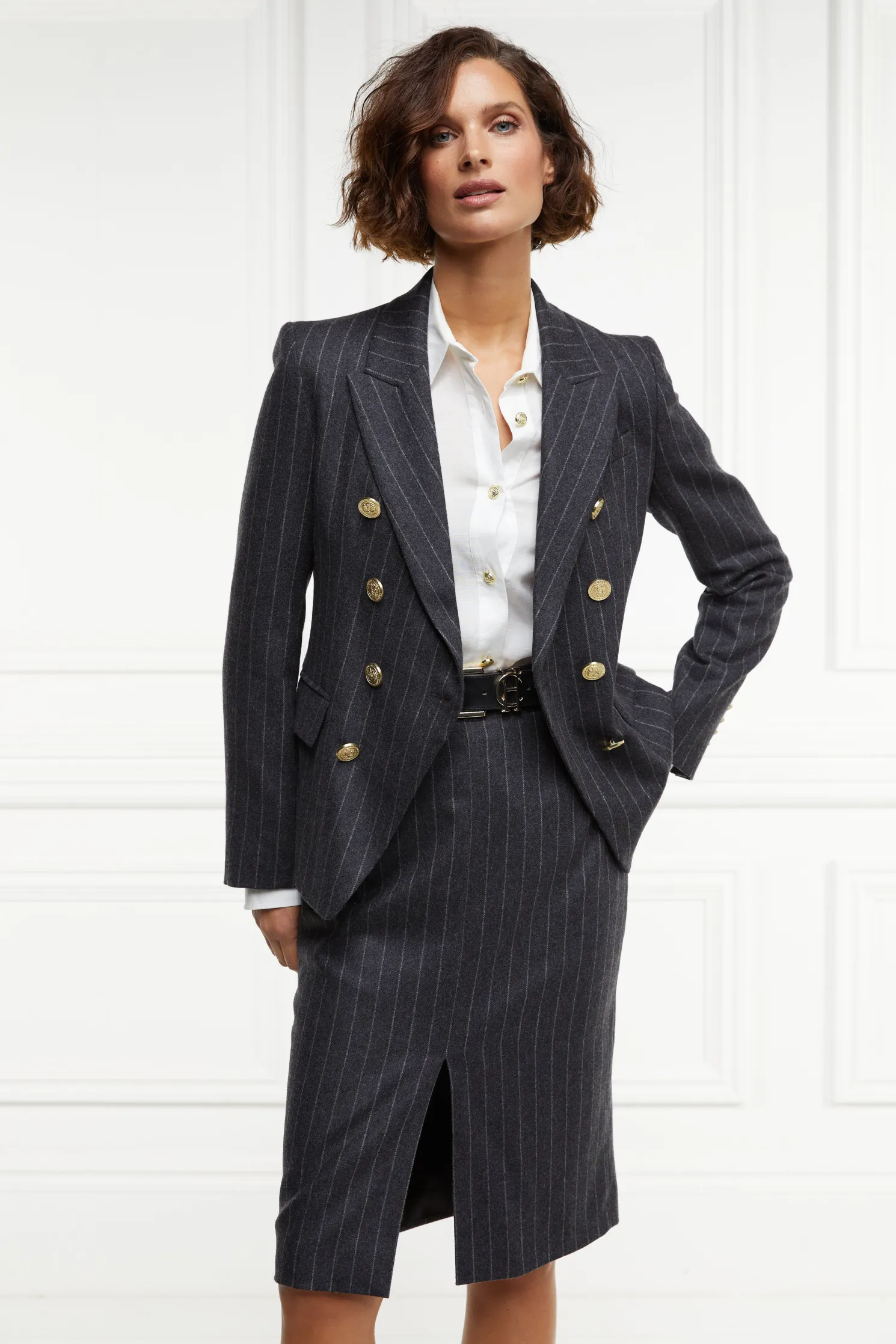 Knightsbridge Blazer (Charcoal Pinstripe)