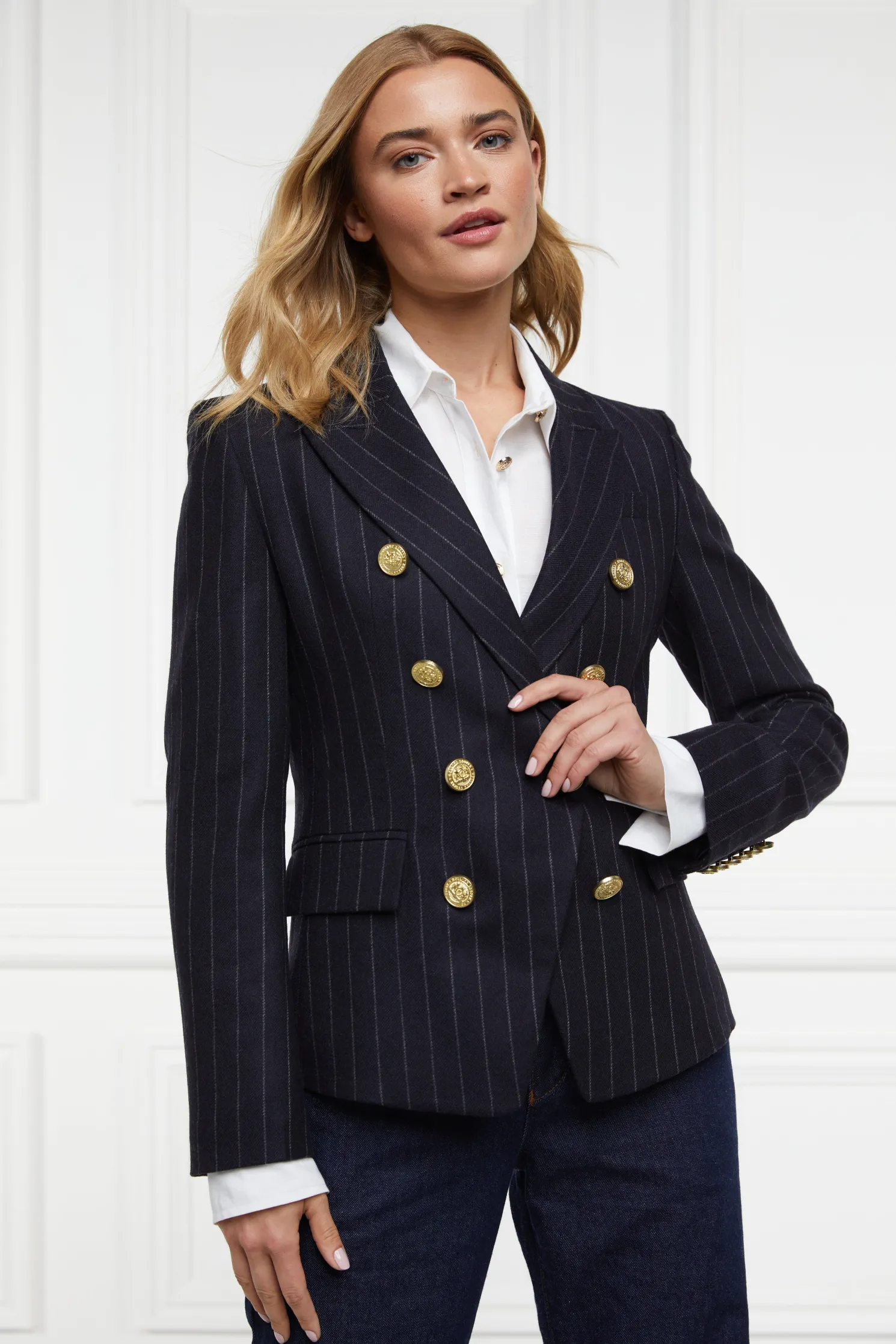 Knightsbridge Blazer (Navy Chalk Pinstripe)