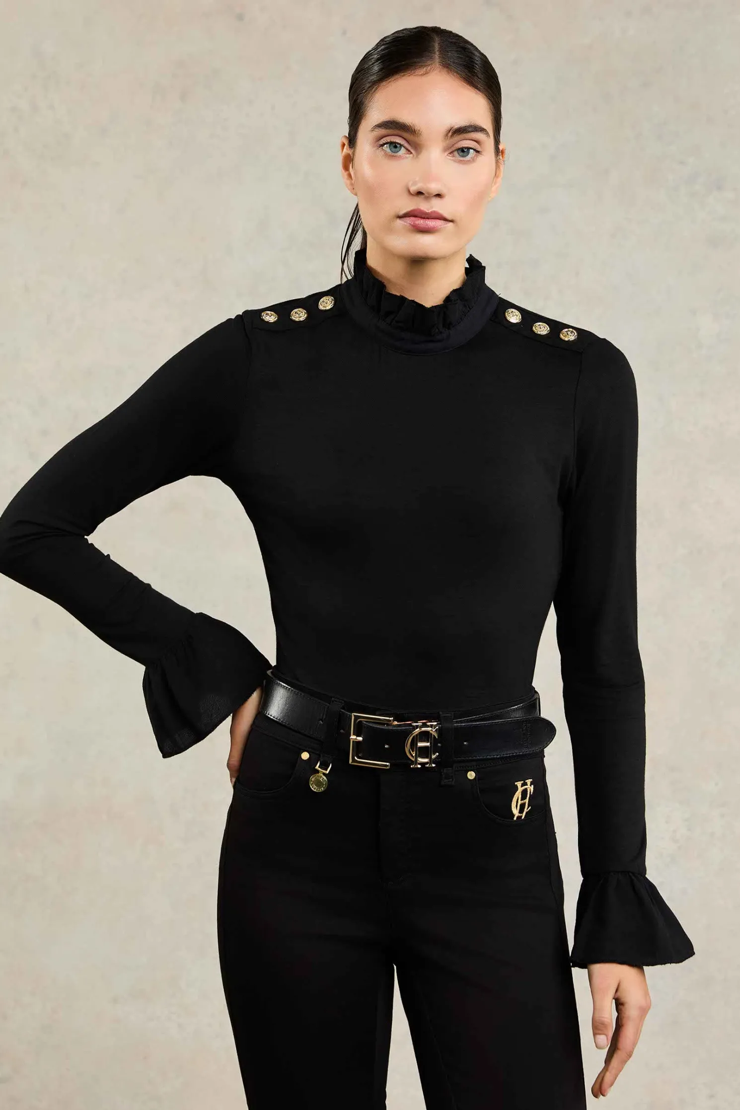 Lilibet Jersey Tee (Black)