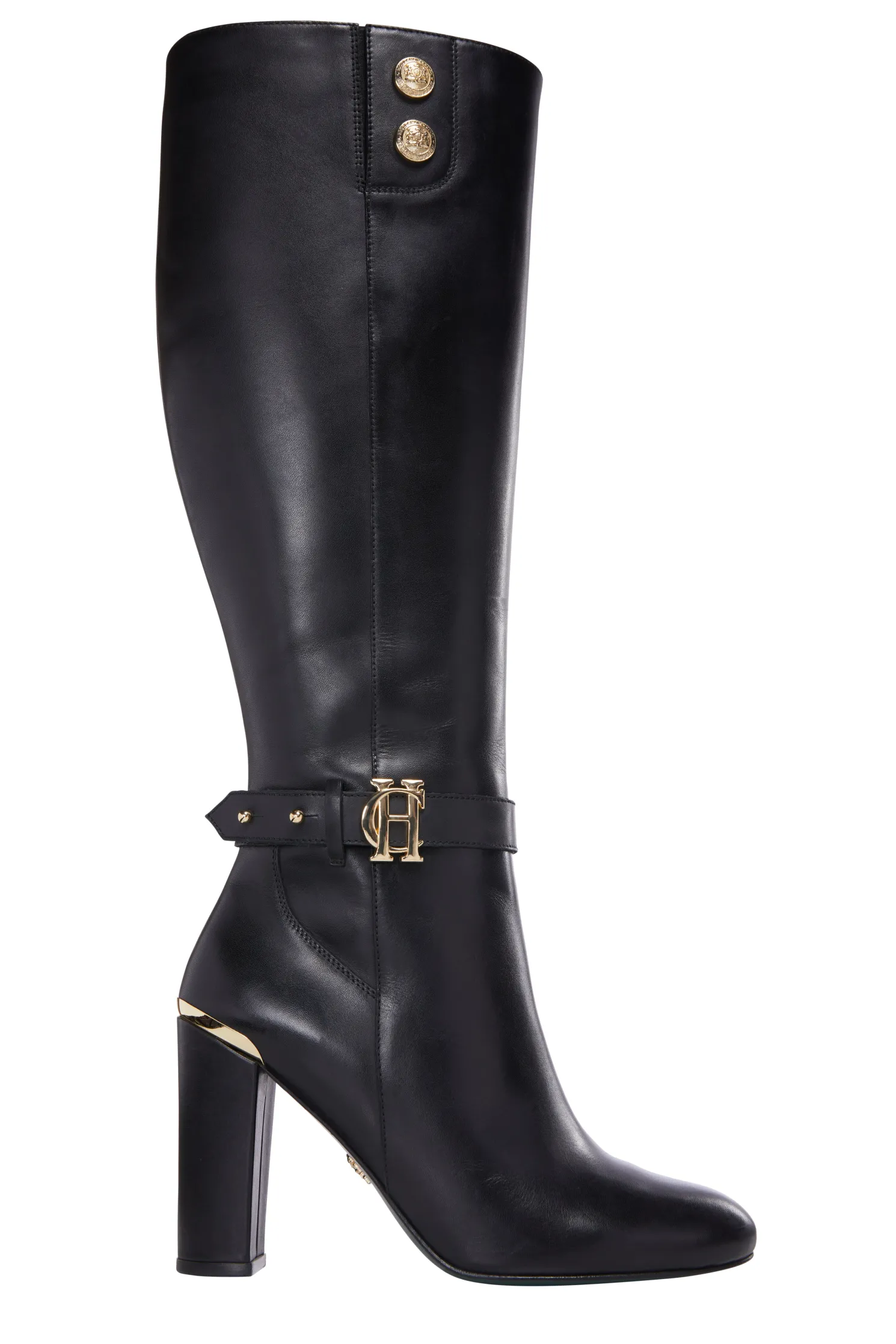 Marlborough Knee Boot (Black Leather)