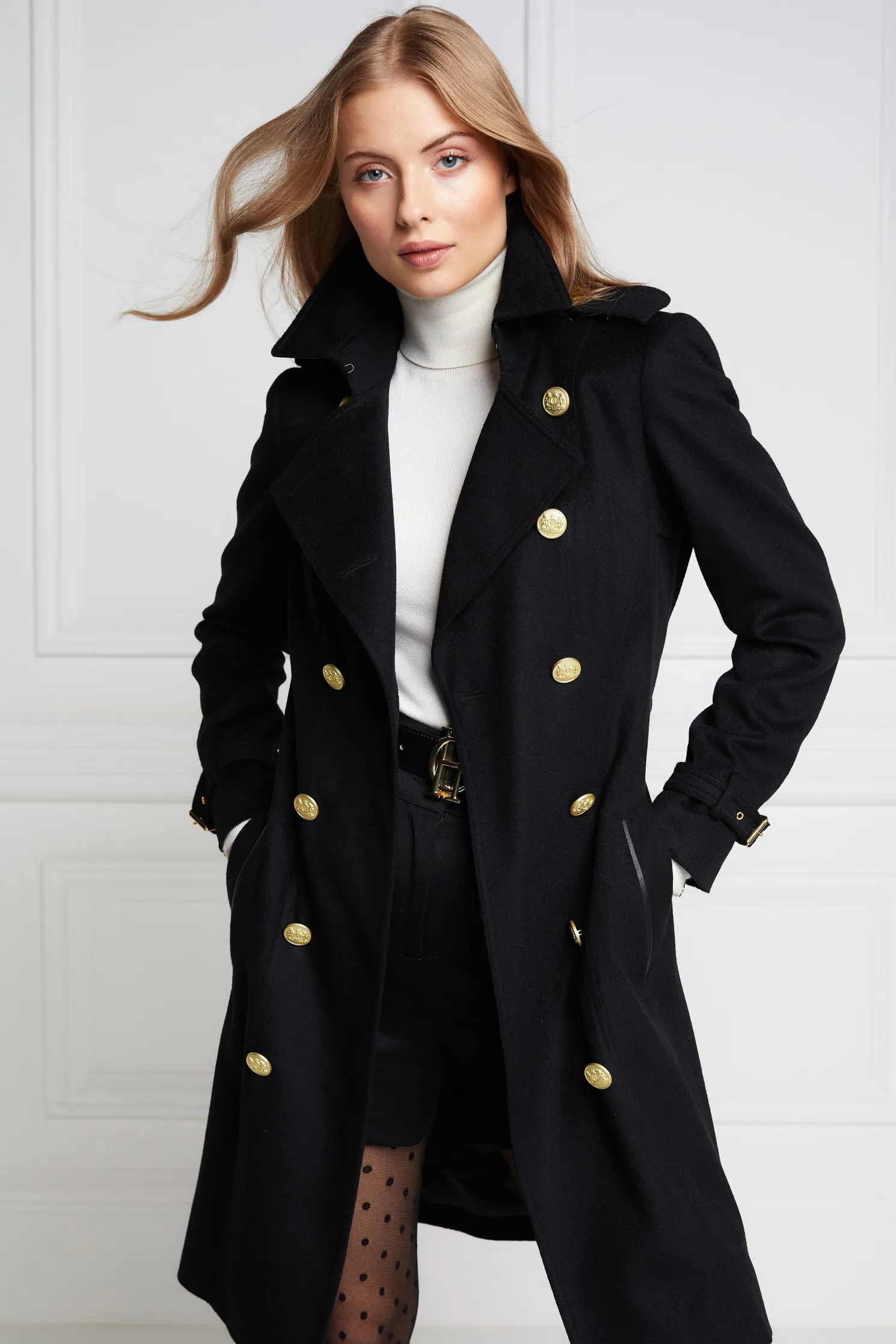 Marlborough Trench Coat (Soft Black)