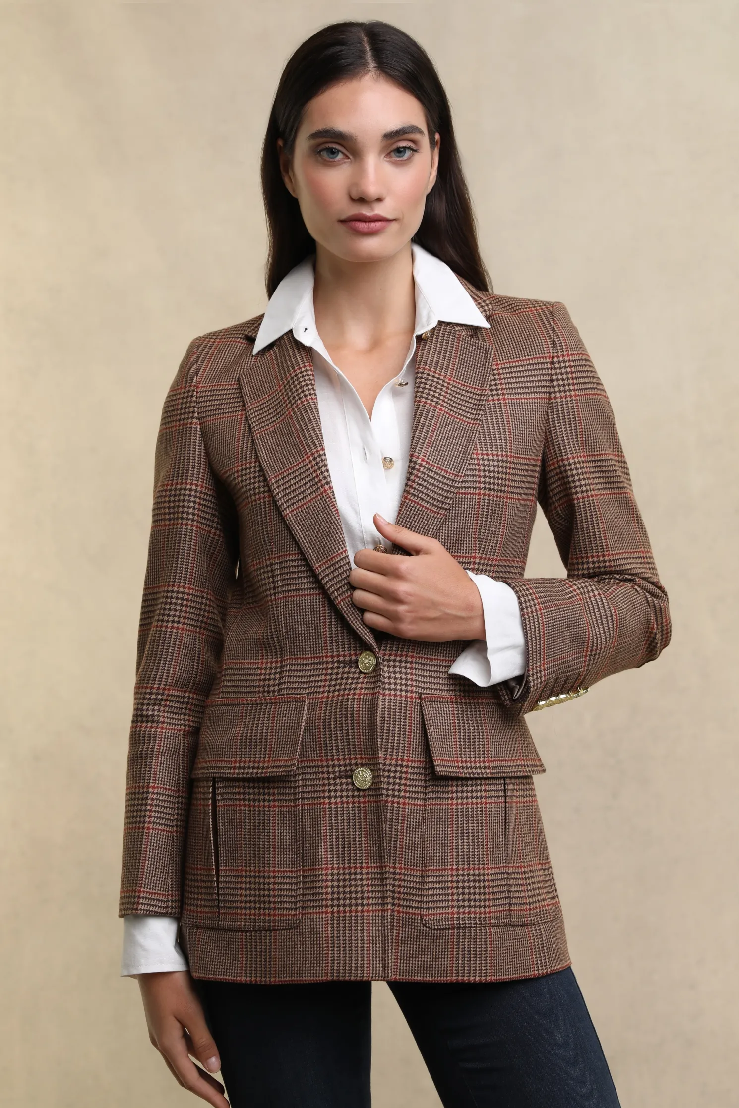 Paddington Blazer (Clarence Check Merlot)