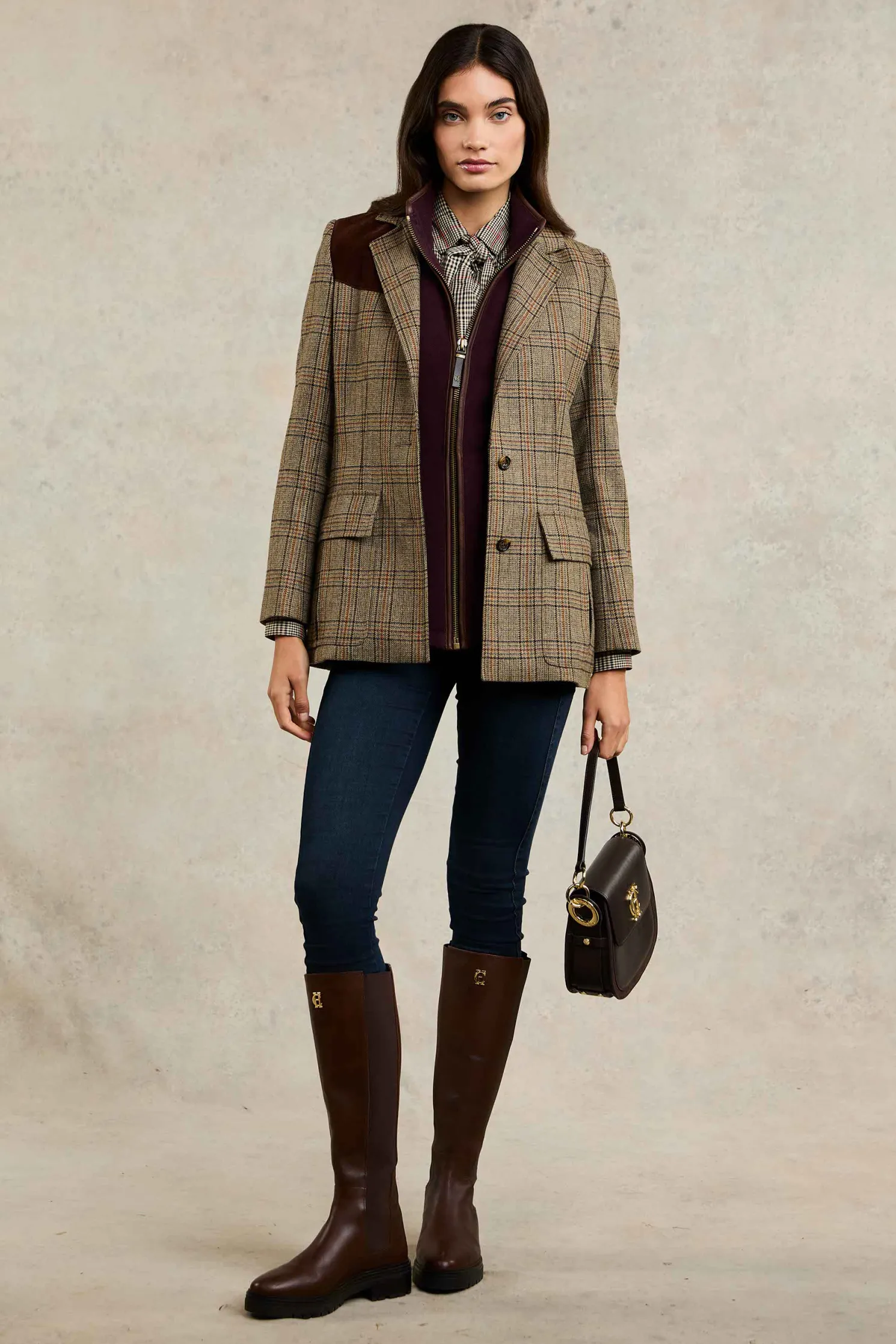 Single Breasted Field Blazer (Bourbon Tweed)