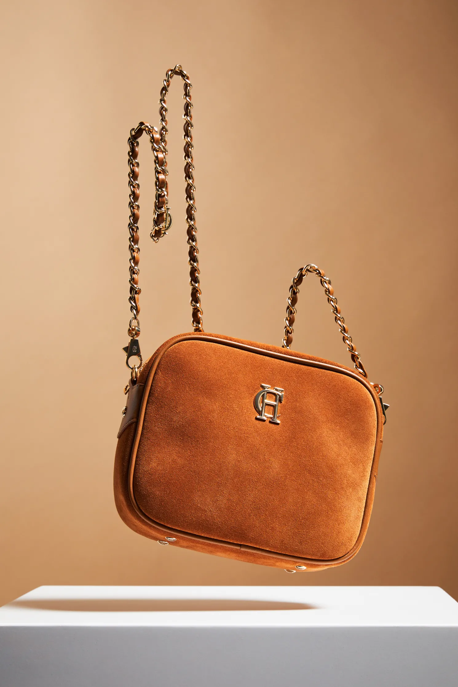 Soho Camera Bag (Tan Suede)