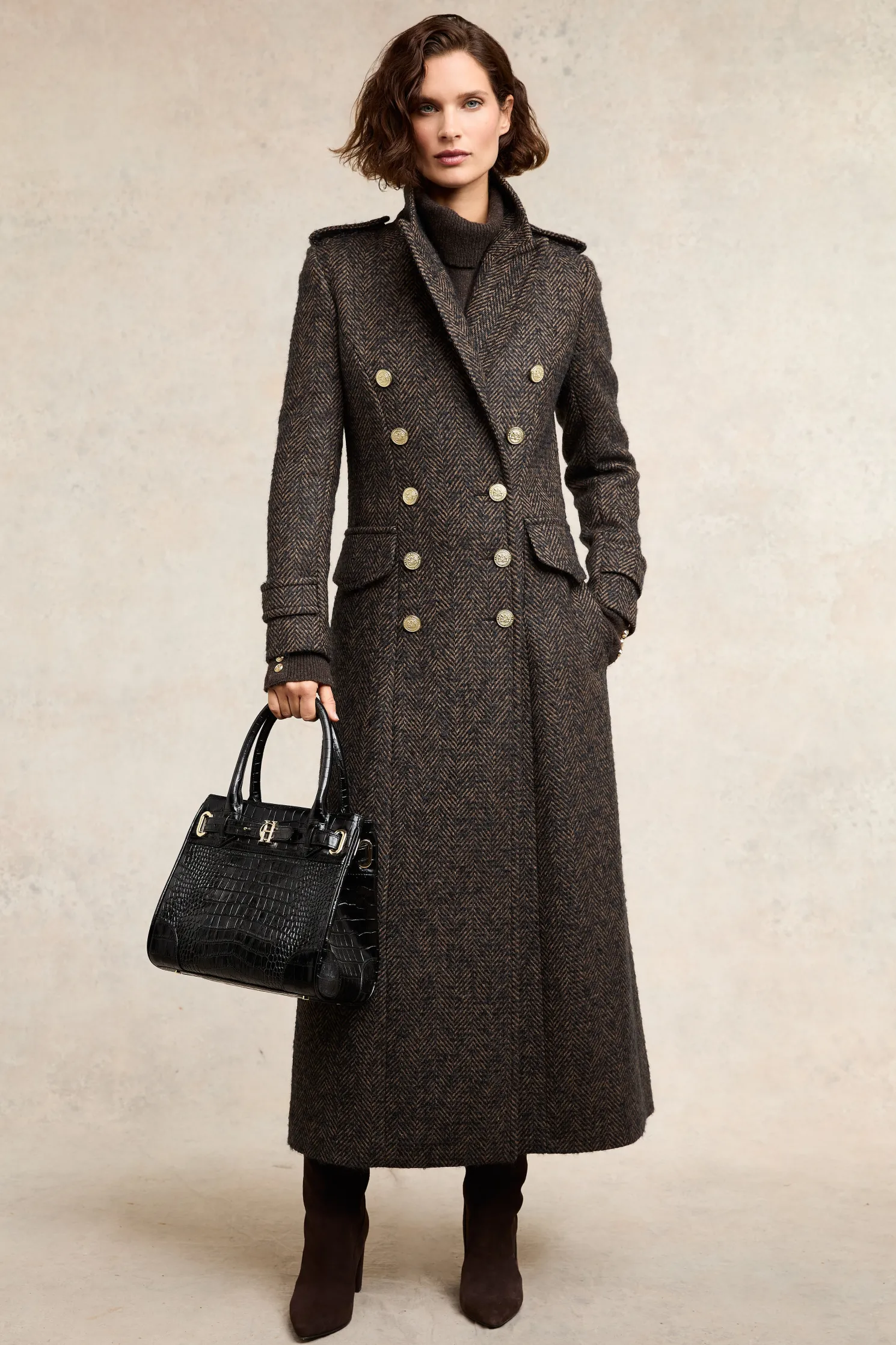 The Great Coat (Walnut Herringbone)